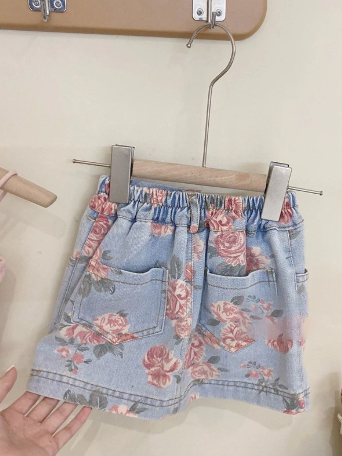 Mia Belle Girls Top & Floral Denim Skirt Set | Resort Wear
