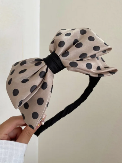 Mia Belle Girls Polka Dot Bow Headband | Girls Accessories