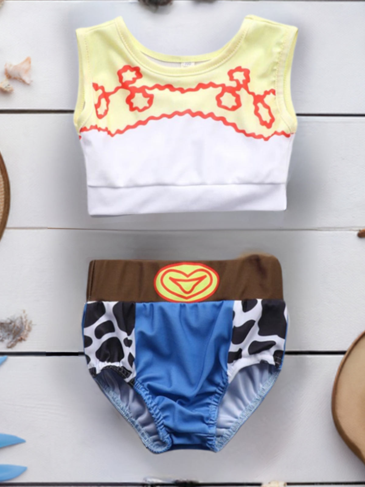 Swimsuits For Little Girls | Toy Cowgirl Inspired Two Piece Swimsuit