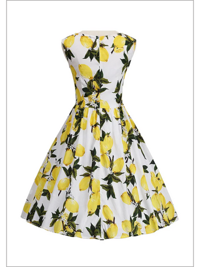 Mia Belle Girls Lemon Print Dress | Summer Dresses