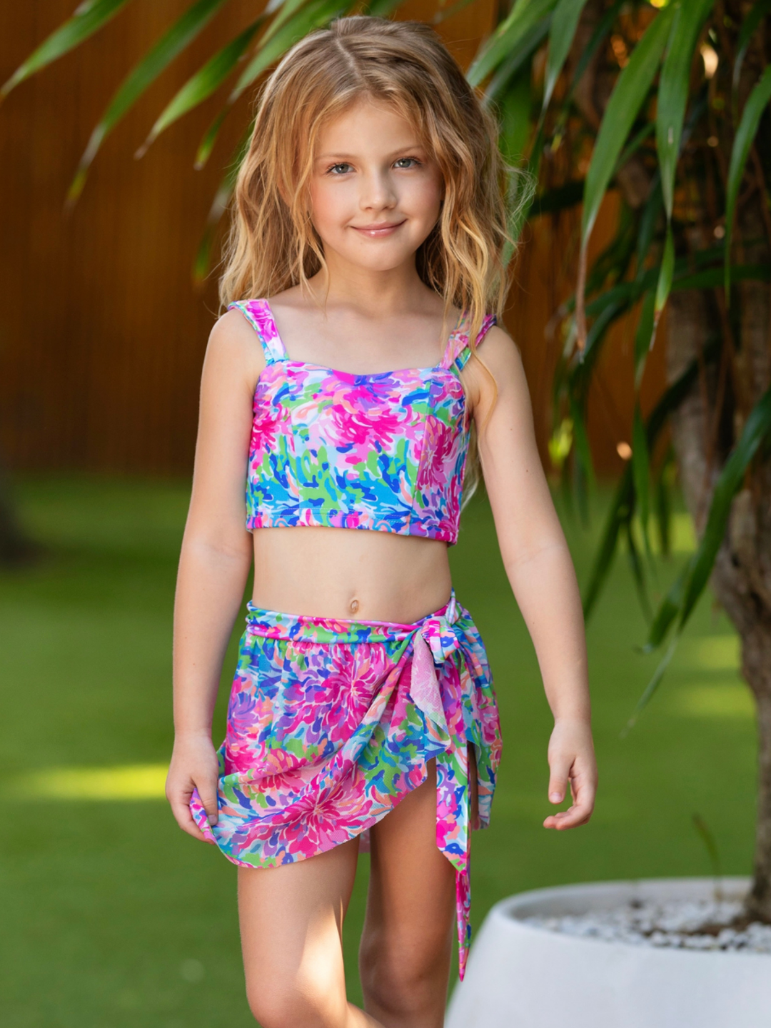 Tropical Bloom Sarong Swimsuit Cover-Up