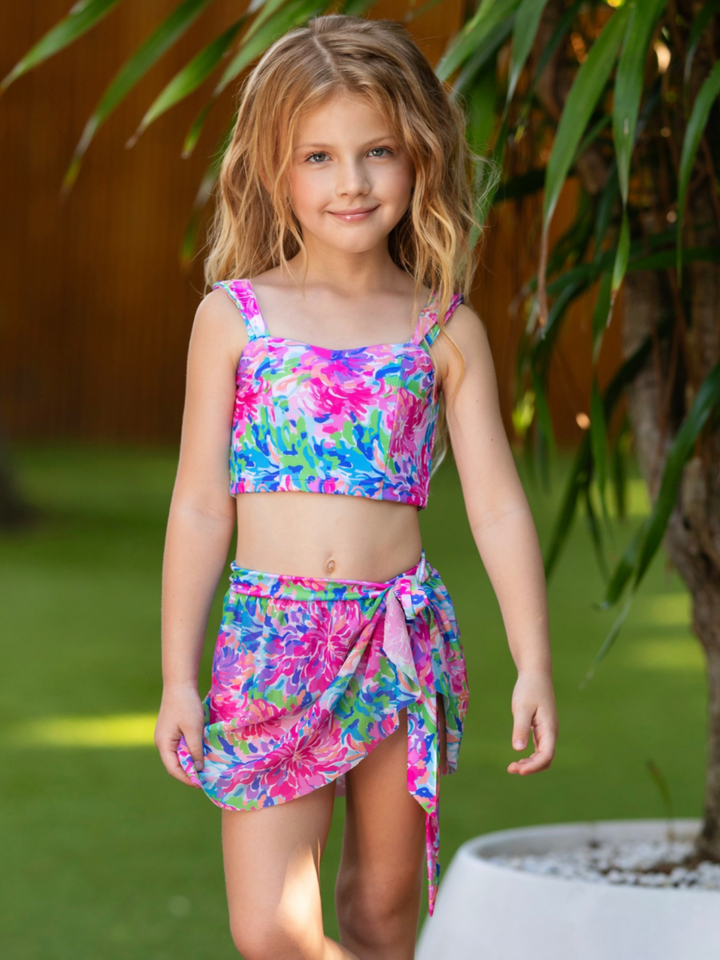 Tropical Bloom Sarong Swimsuit Cover-Up