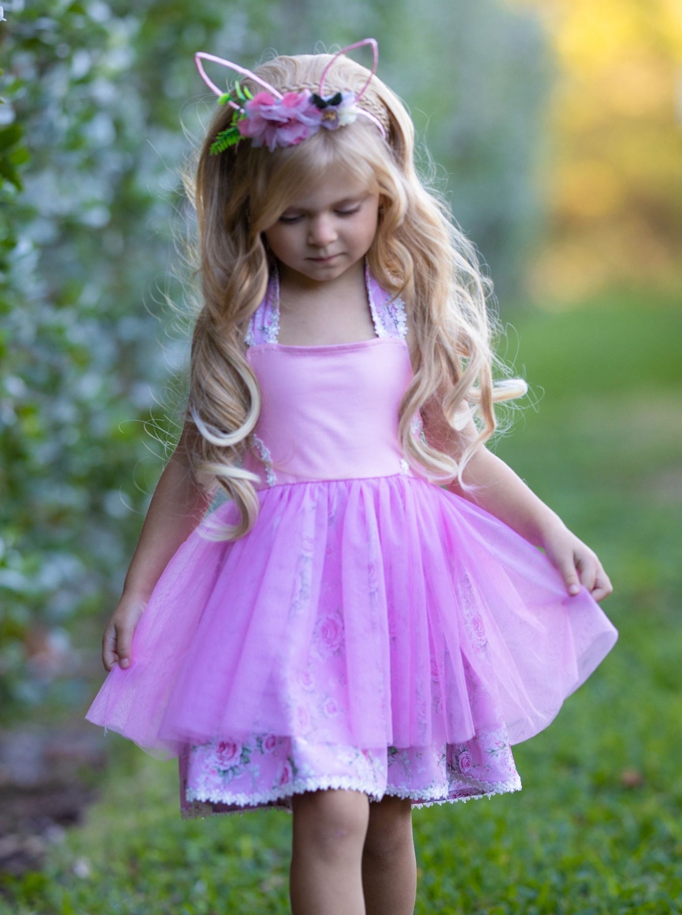 Snuggle Bunny Embroidered Tulle Overlay Dress Snuggle Bunny Embroidered Tulle Overlay Dress