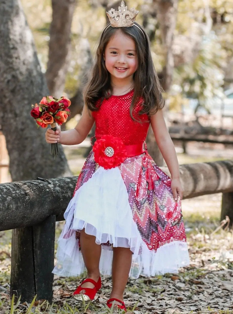 Winter Party Dresses | Girls Sequin Bodice Hi-Lo Overlay Party Dress Mia Belle Girls Winter Party Dresses | Girls Sequin Bodice Hi-Lo Overlay Party Dress Mia Belle Girls