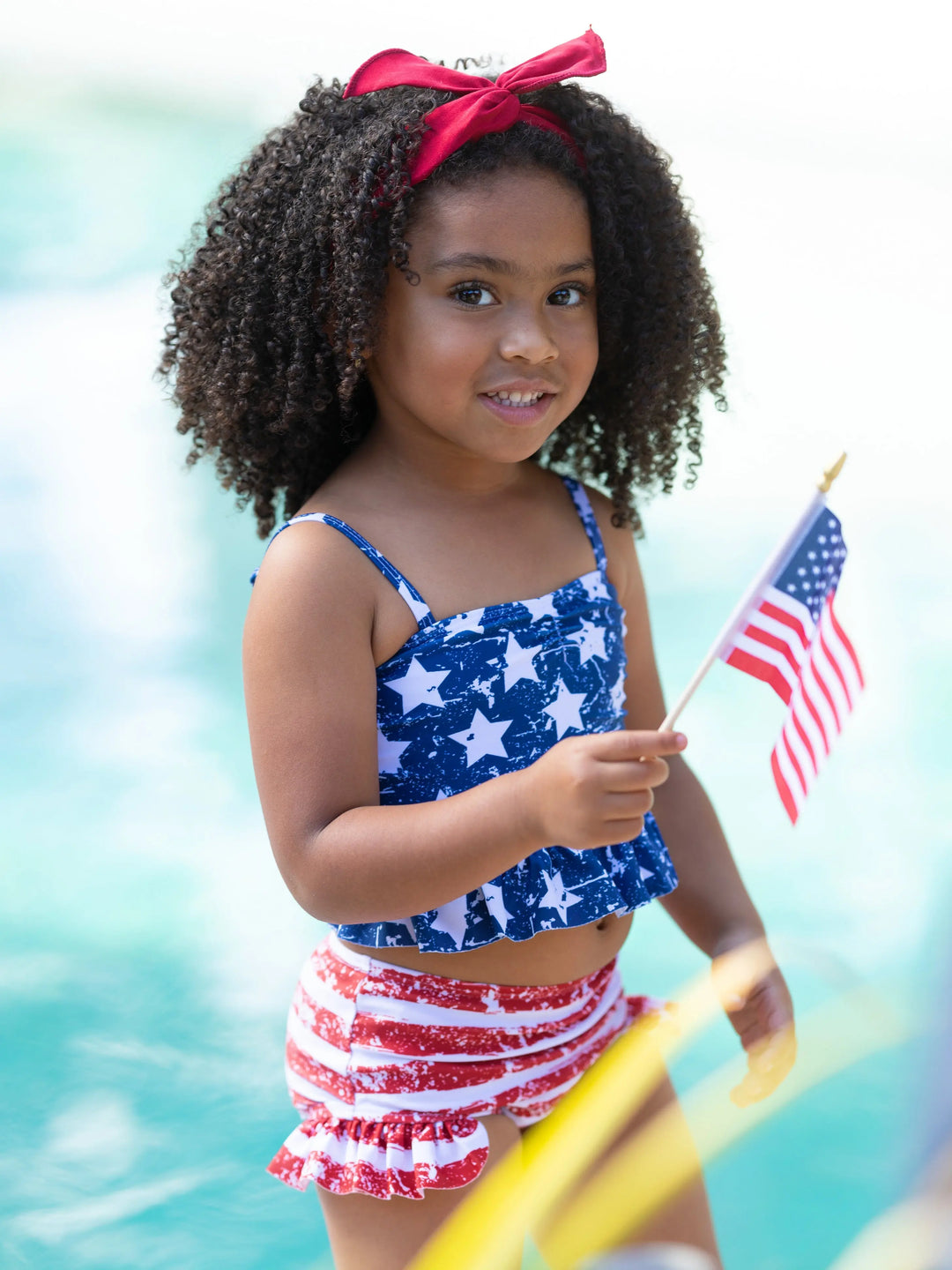 Star Spangled Tankini Two Piece Swimsuit – Mia Belle Girls