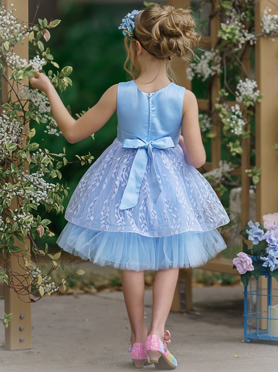 Pearl Princess Detailed Formal Dress Mia Belle Girls Pearl Princess Detailed Formal Dress Mia Belle Girls