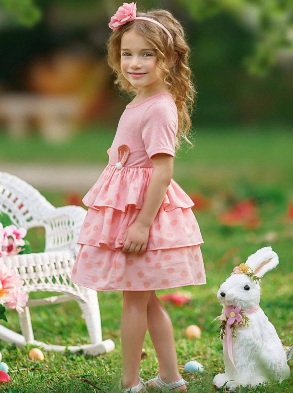 Earresistible Dotted Tiered Easter Dress Earresistible Dotted Tiered Easter Dress