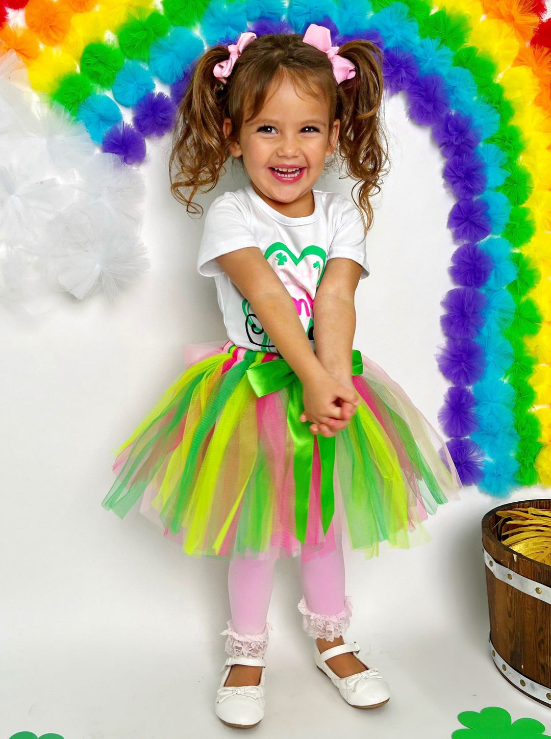 St. Patrick's Day Clothes | Little Miss Lucky Clover Top & Tutu Set