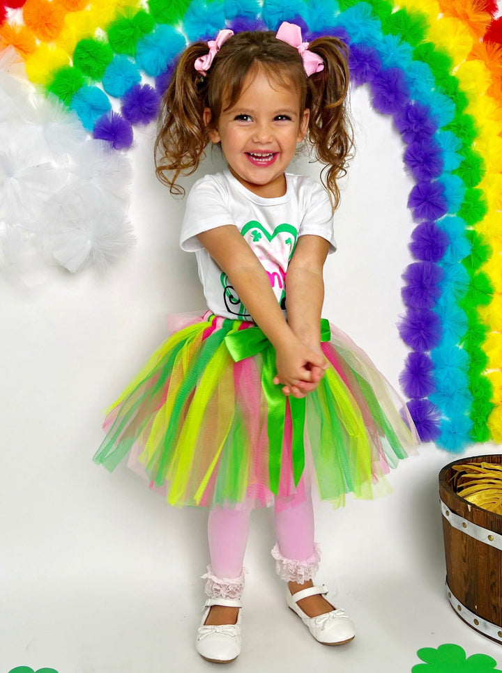 St. Patrick's Day Clothes | Little Miss Lucky Clover Top & Tutu Set