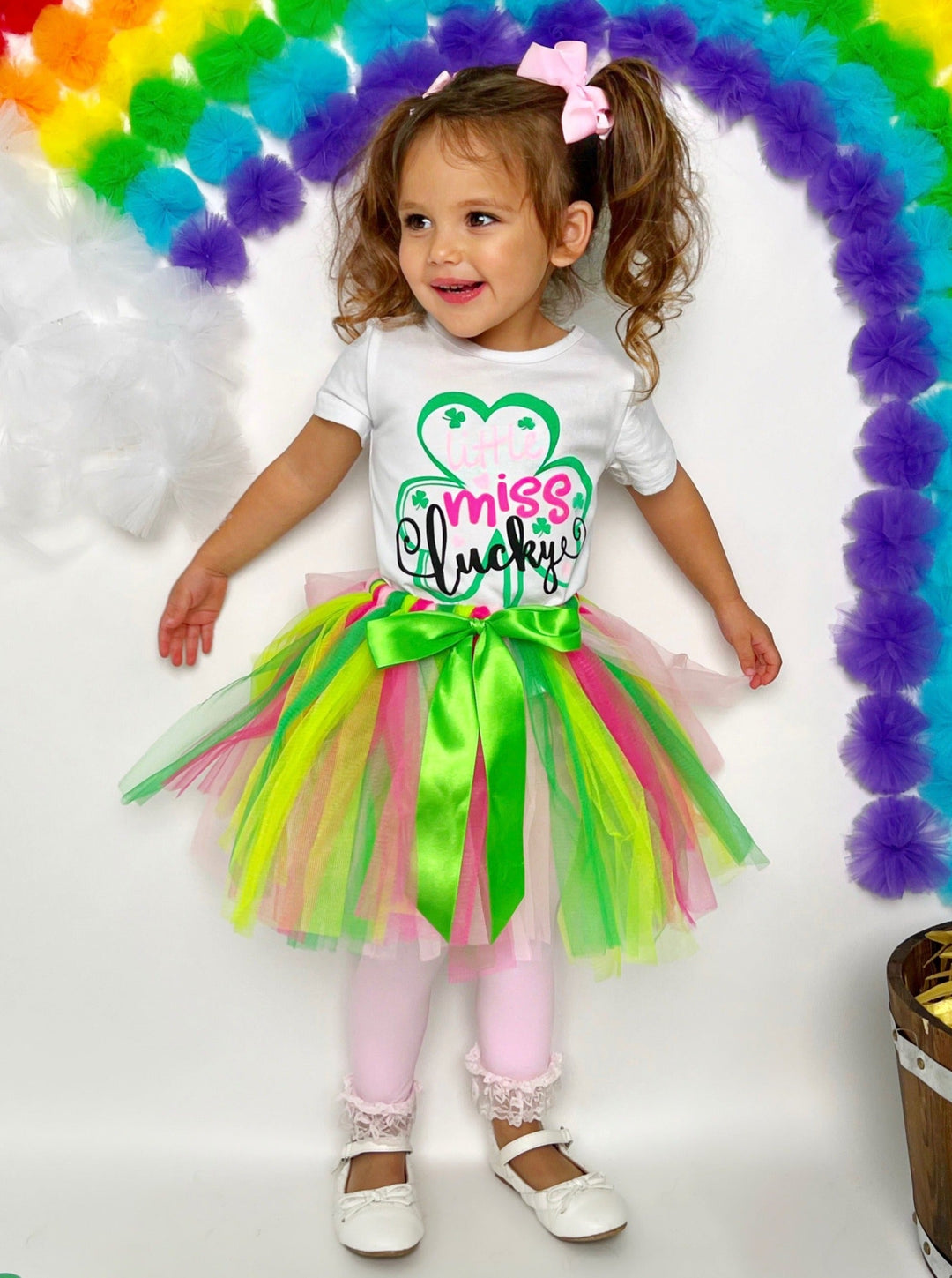 St. Patrick's Day Clothes | Little Miss Lucky Clover Top & Tutu Set