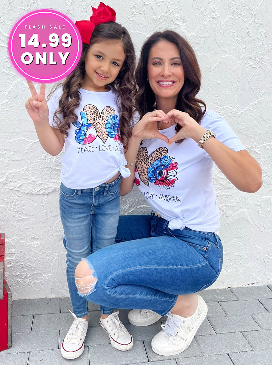Mommy and Me Peace, Love, America Top