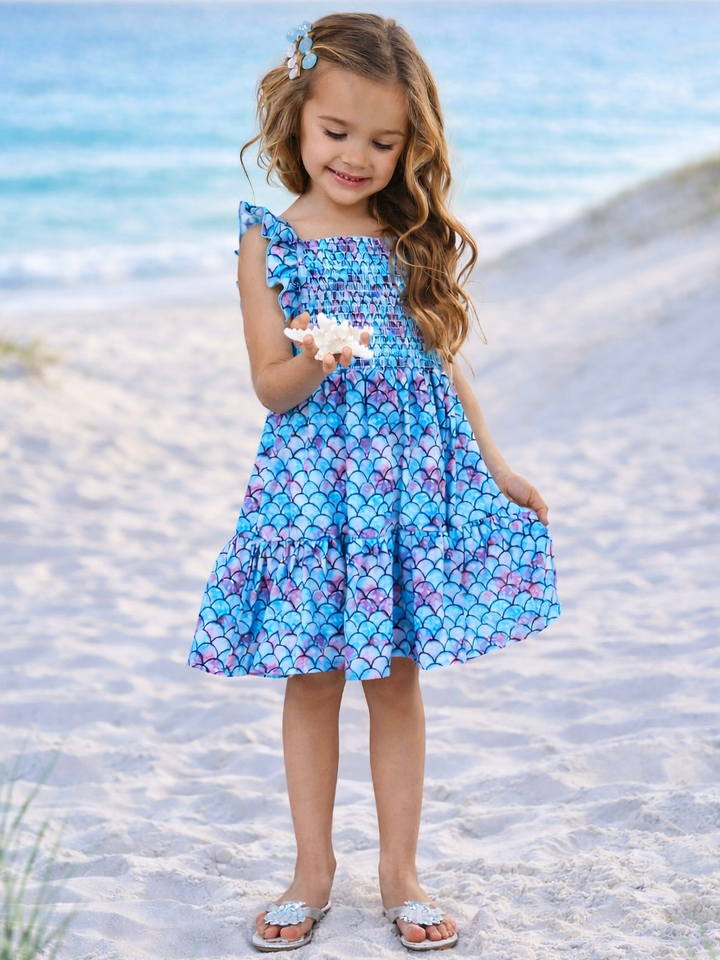 toddler mermaid summer dress for girls