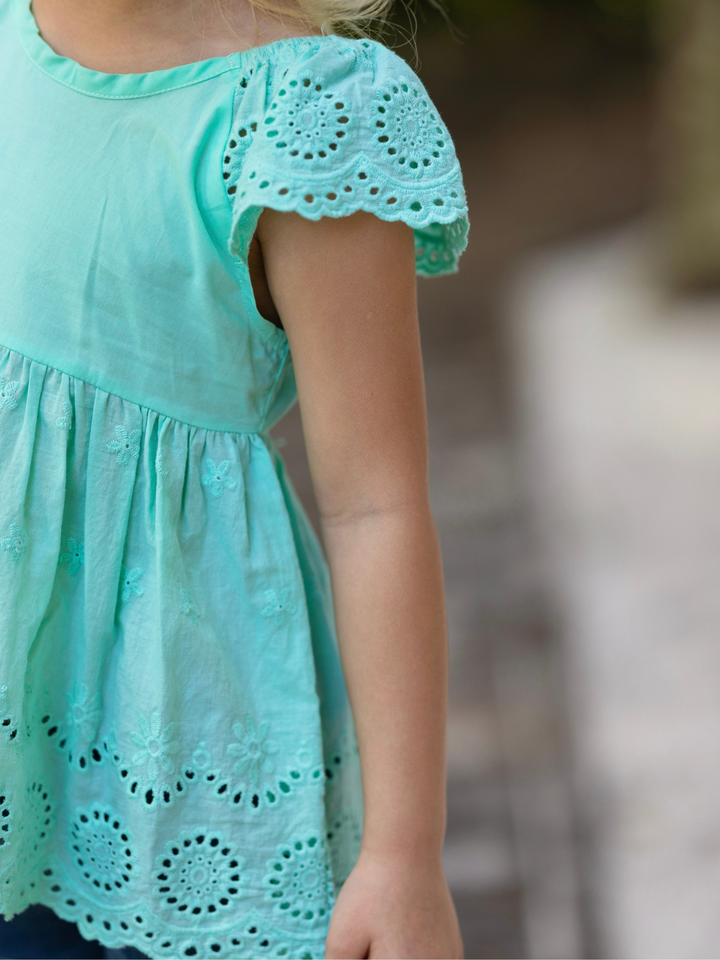 Little Miss Sunshine Top and Denim Shorts Set