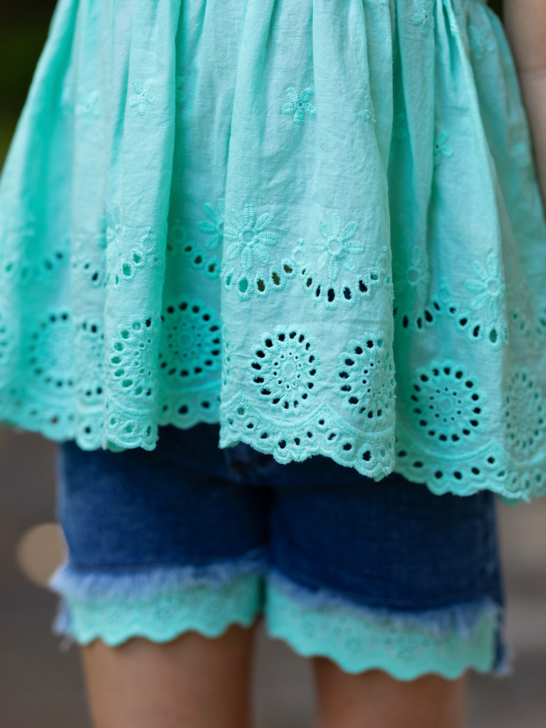 Little Miss Sunshine Top and Denim Shorts Set