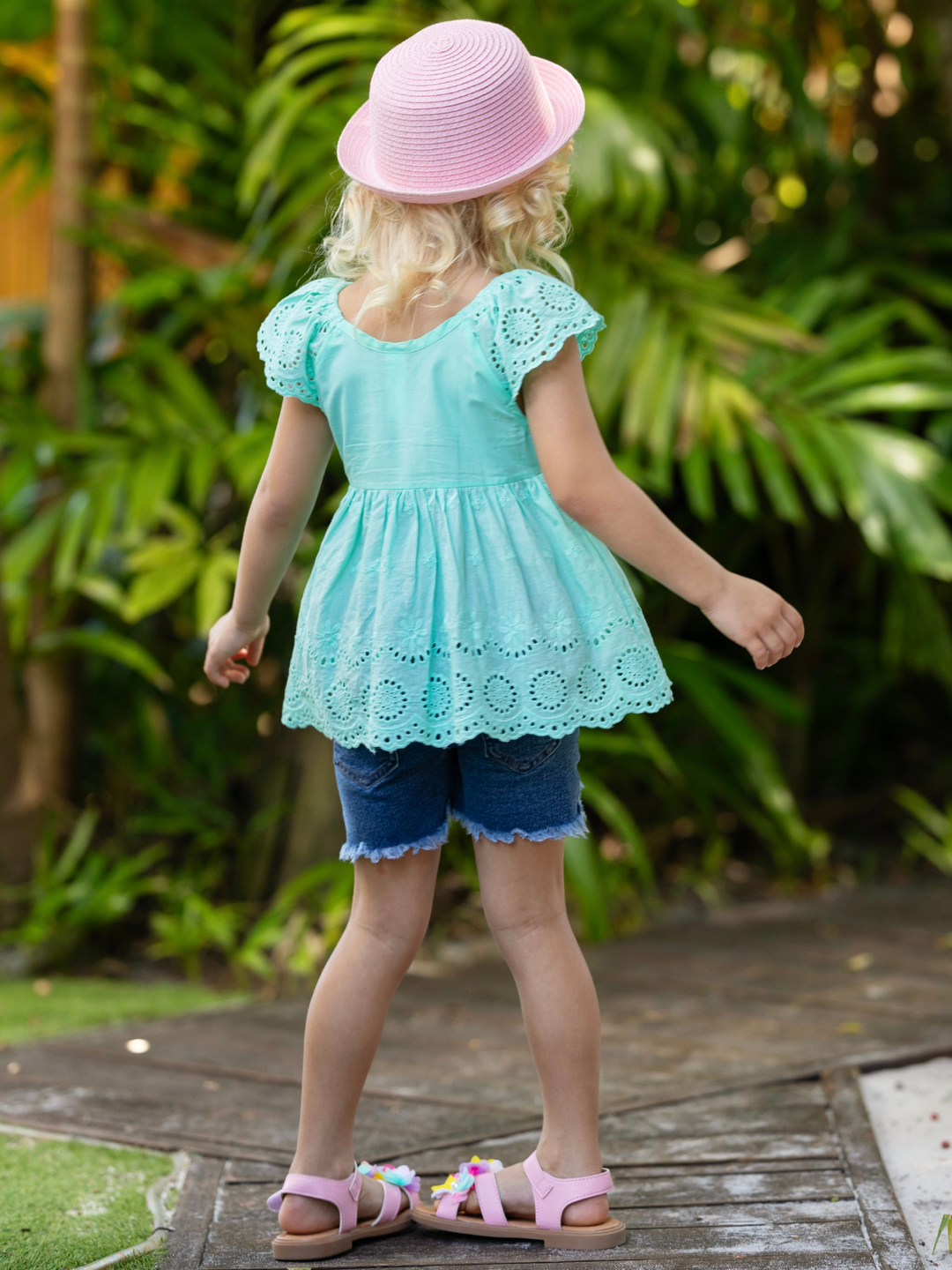 Little Miss Sunshine Top and Denim Shorts Set
