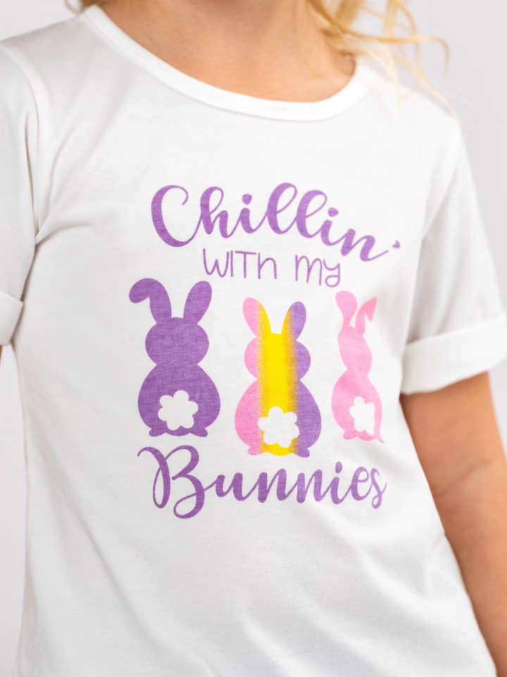 Chillin’ with My Bunnies Easter Graphic T-Shirt
