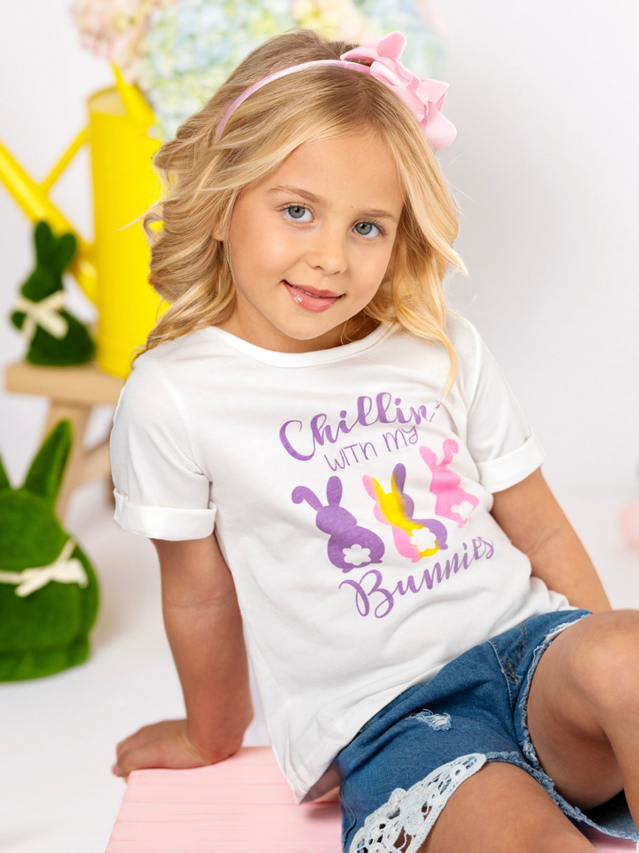 Chillin’ with My Bunnies Easter Graphic T-Shirt