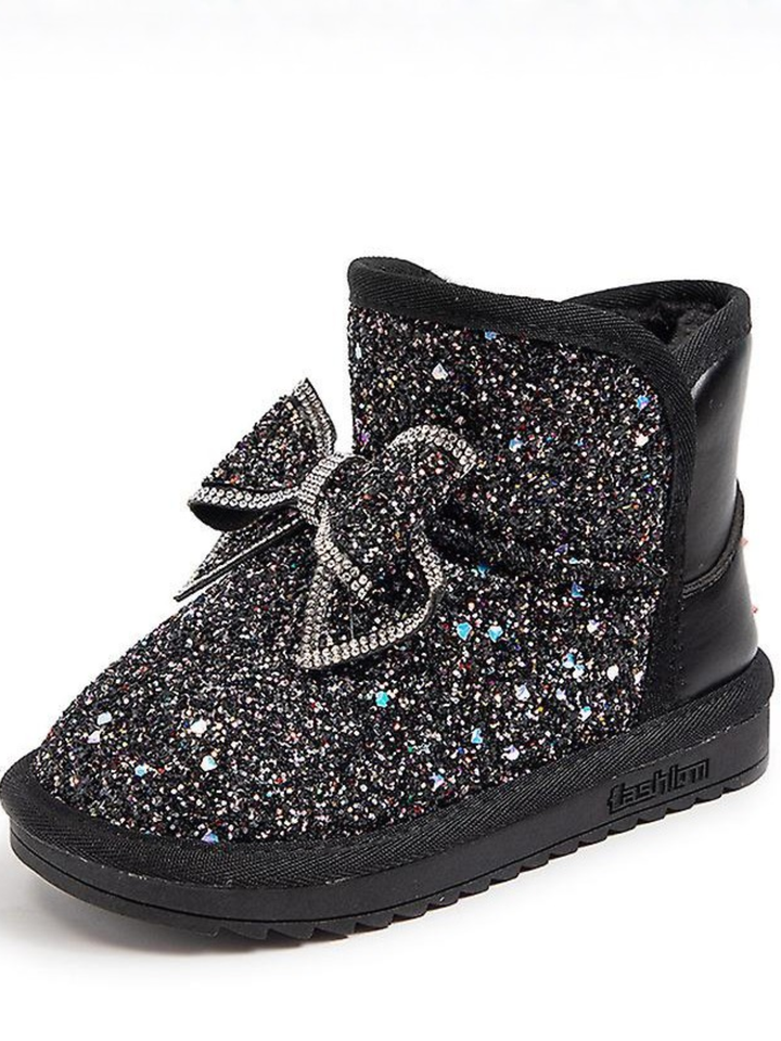 Sparkle Bow Glitter Boots