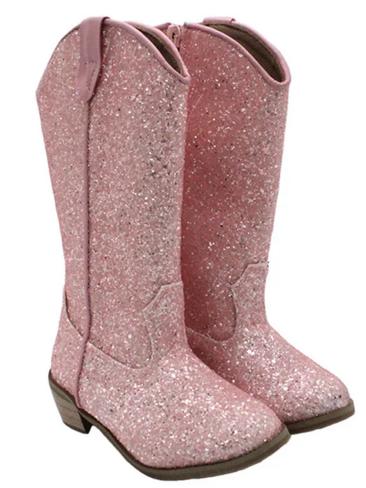 Sparkle and Shine Pink Cowboy Boots by Liv and Mia