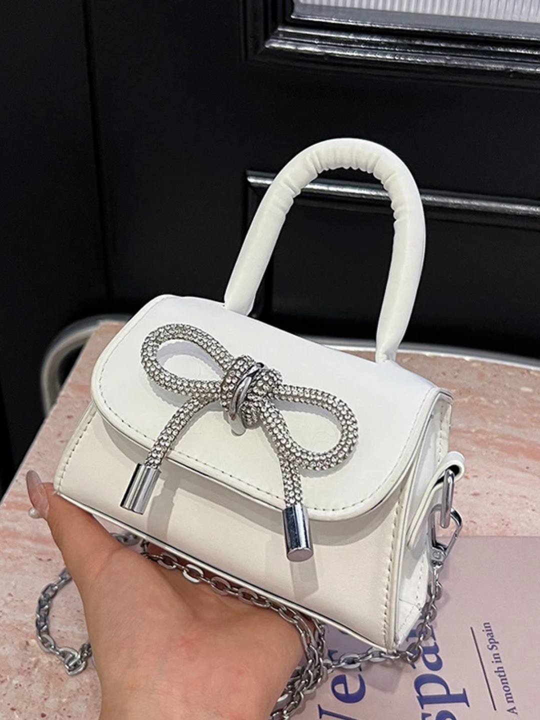 Chic Bow Charm Mini Crossbody Bag