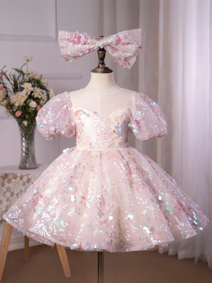 Pink Sequin Magic Mini Special Occasion Dress