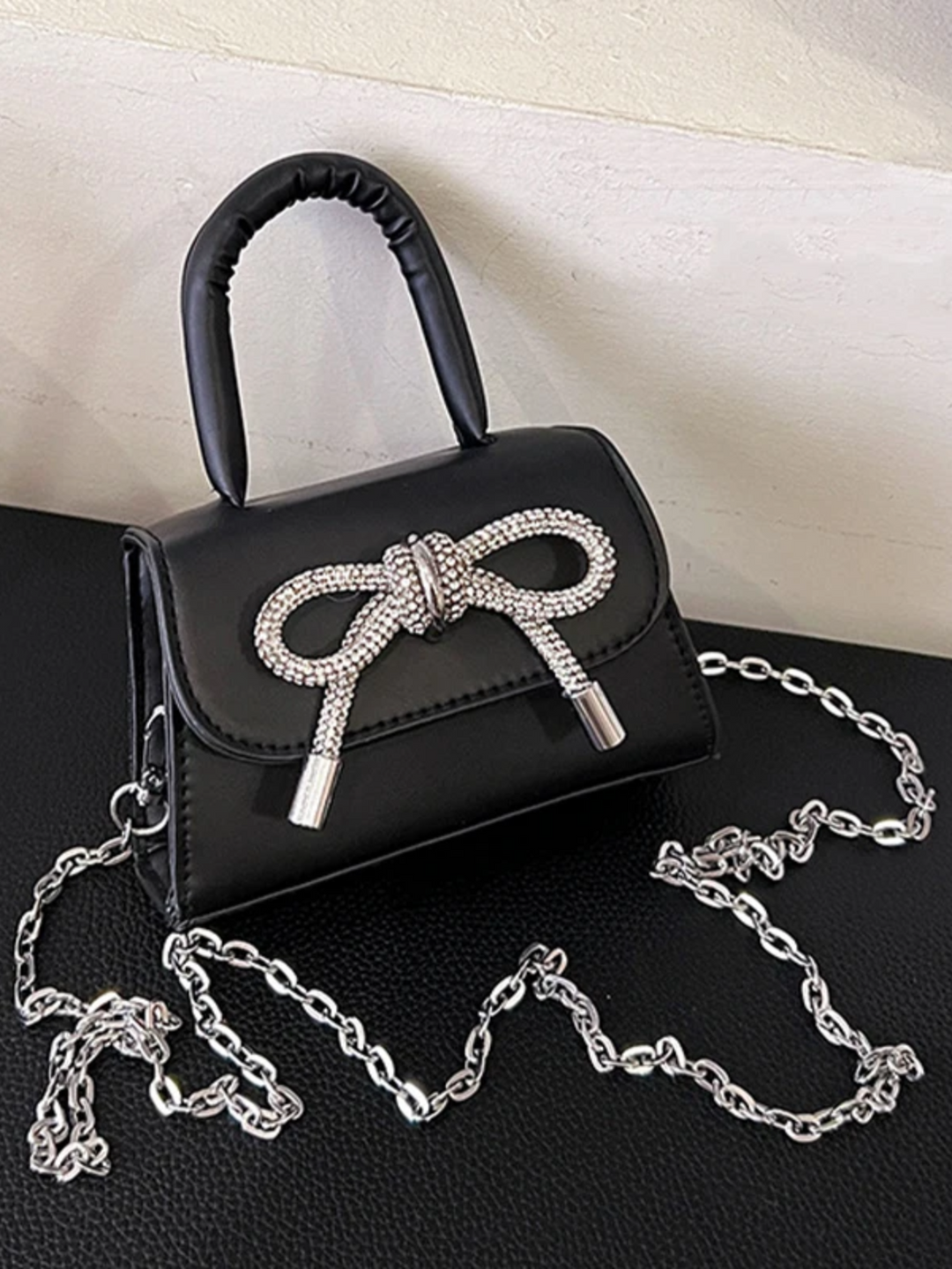 Chic Bow Charm Mini Crossbody Bag