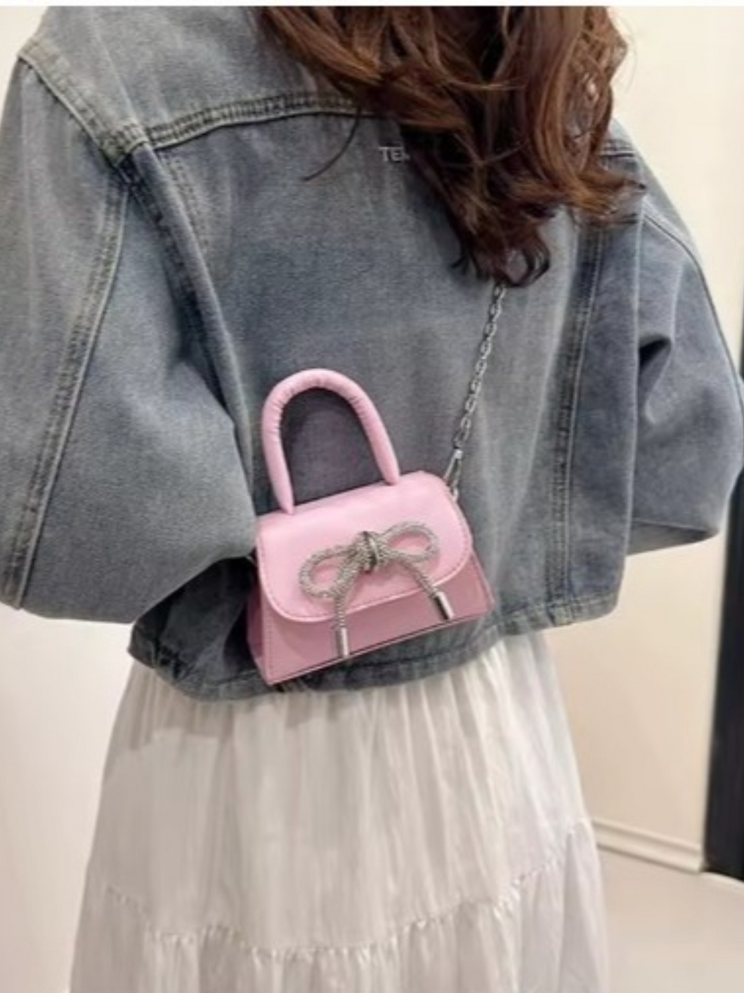 Chic Bow Charm Mini Crossbody Bag