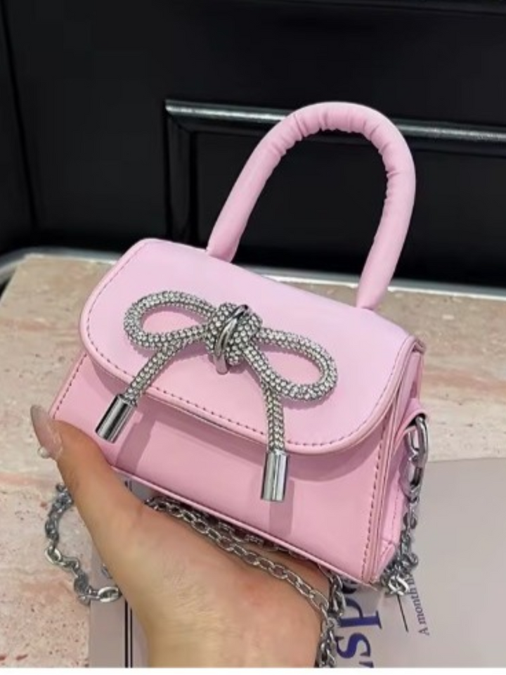 Chic Bow Charm Mini Crossbody Bag