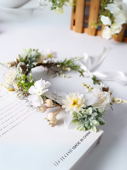 Season's Best White Flower Crown