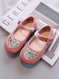 Velvet Heart Pink Mary Jane Flats