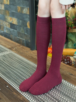 Girls Cotton Knit Knee-High Socks