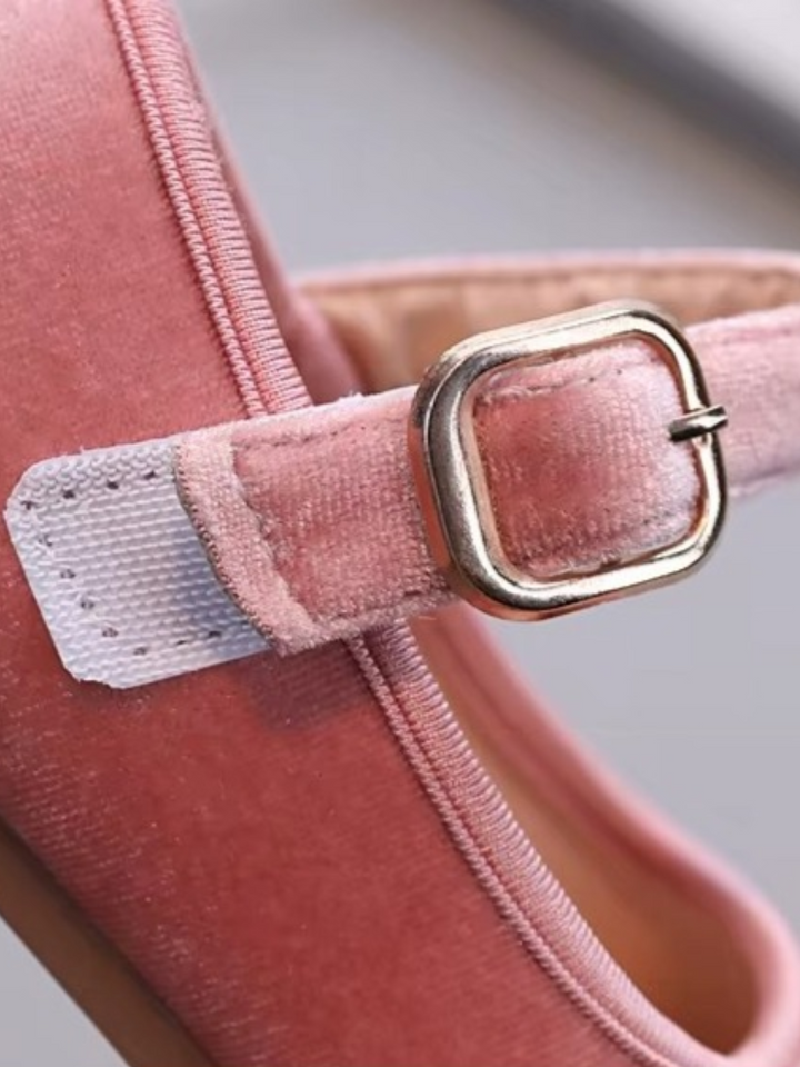 Velvet Heart Pink Mary Jane Flats