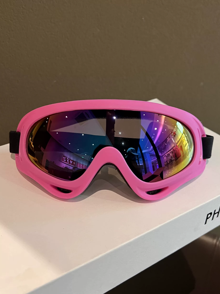 Powder Pink Shield Anti-Fog Ski Goggles
