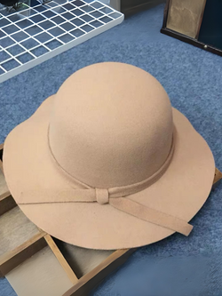 Garden Glam Beige Floppy Hat