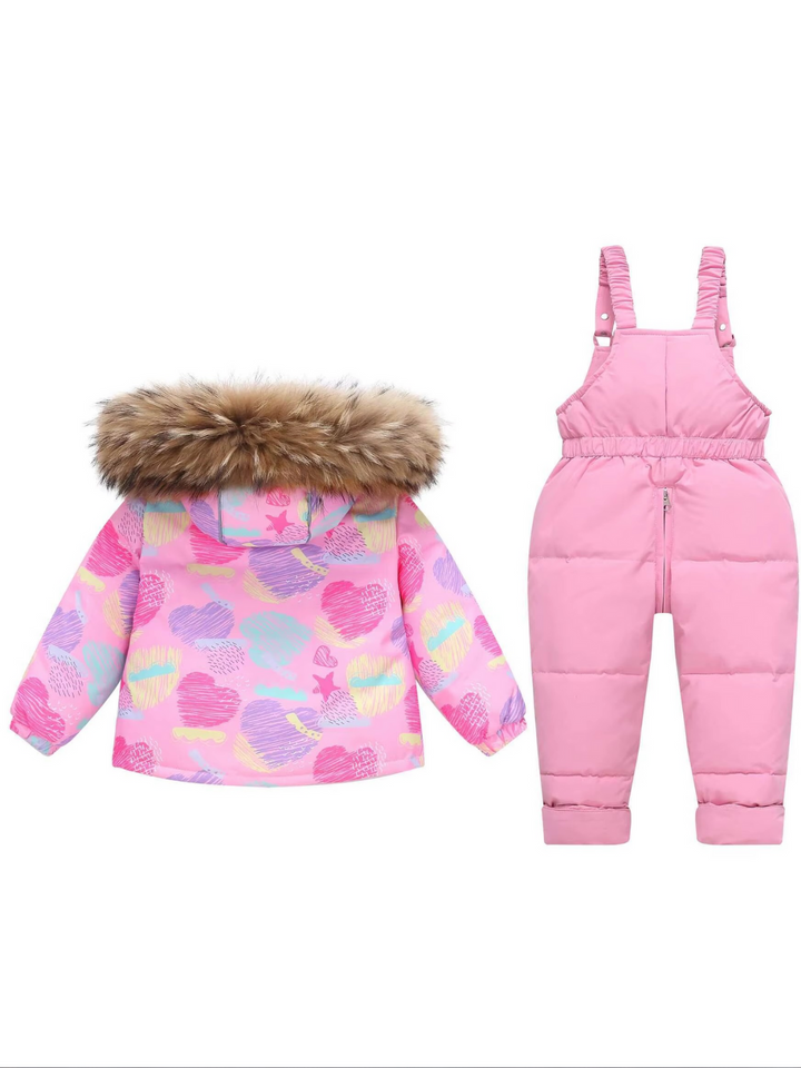 Cozy Snow Day Puffer Jacket and Snow Bib Set