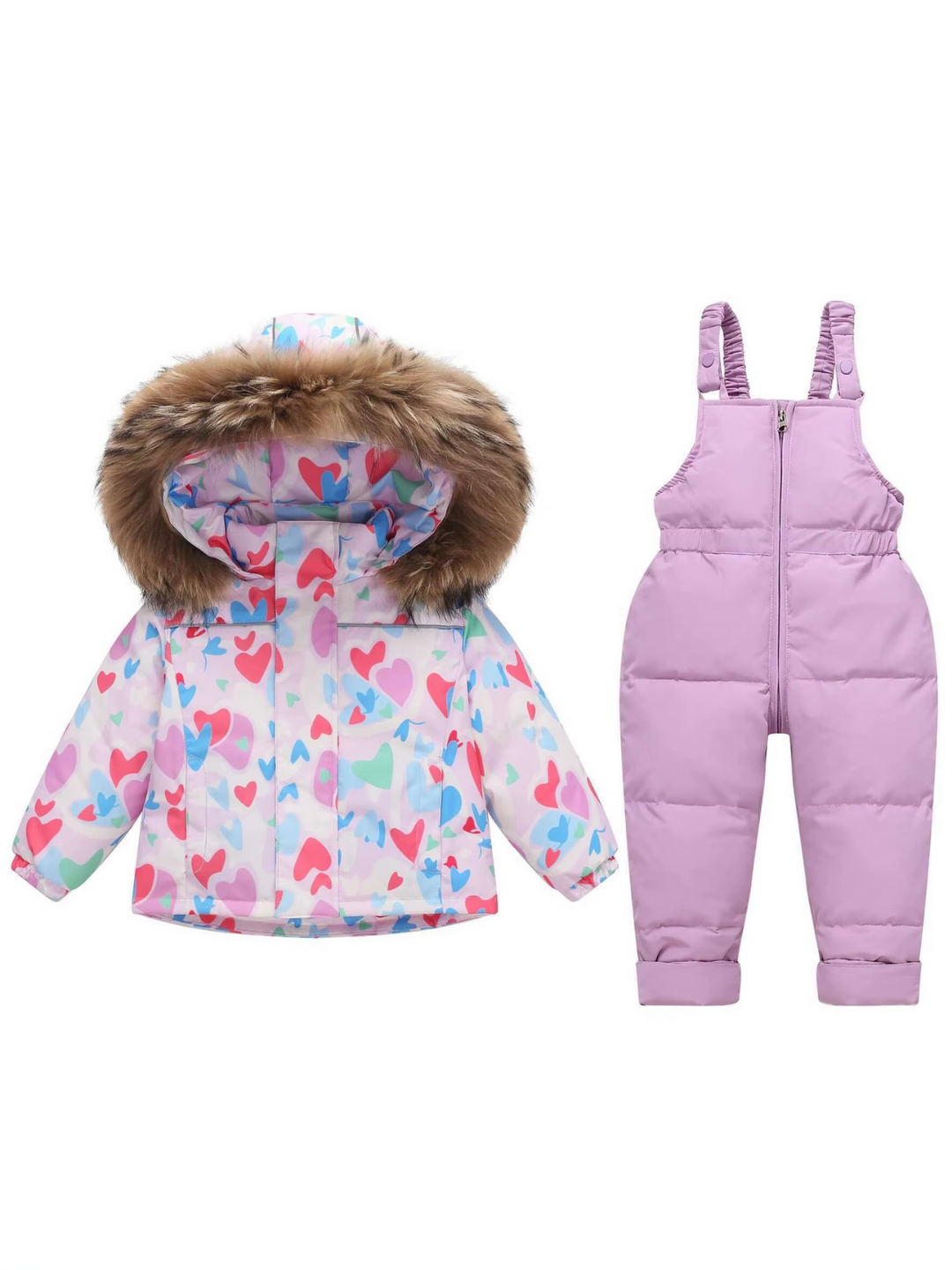 Cozy Snow Day Puffer Jacket and Snow Bib Set