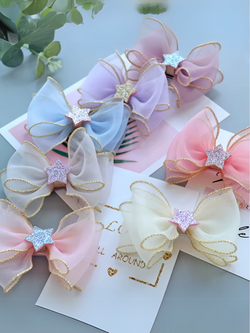 Starry Dreams Chiffon Hair Bows