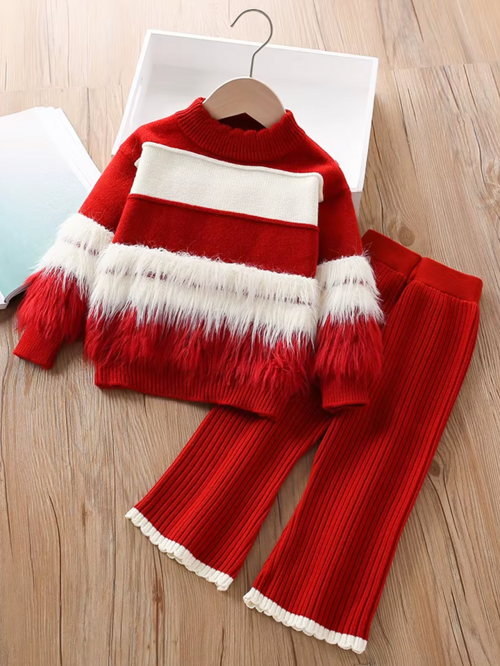 Cozy Chic Knitted Sweater and Flare Pant Set