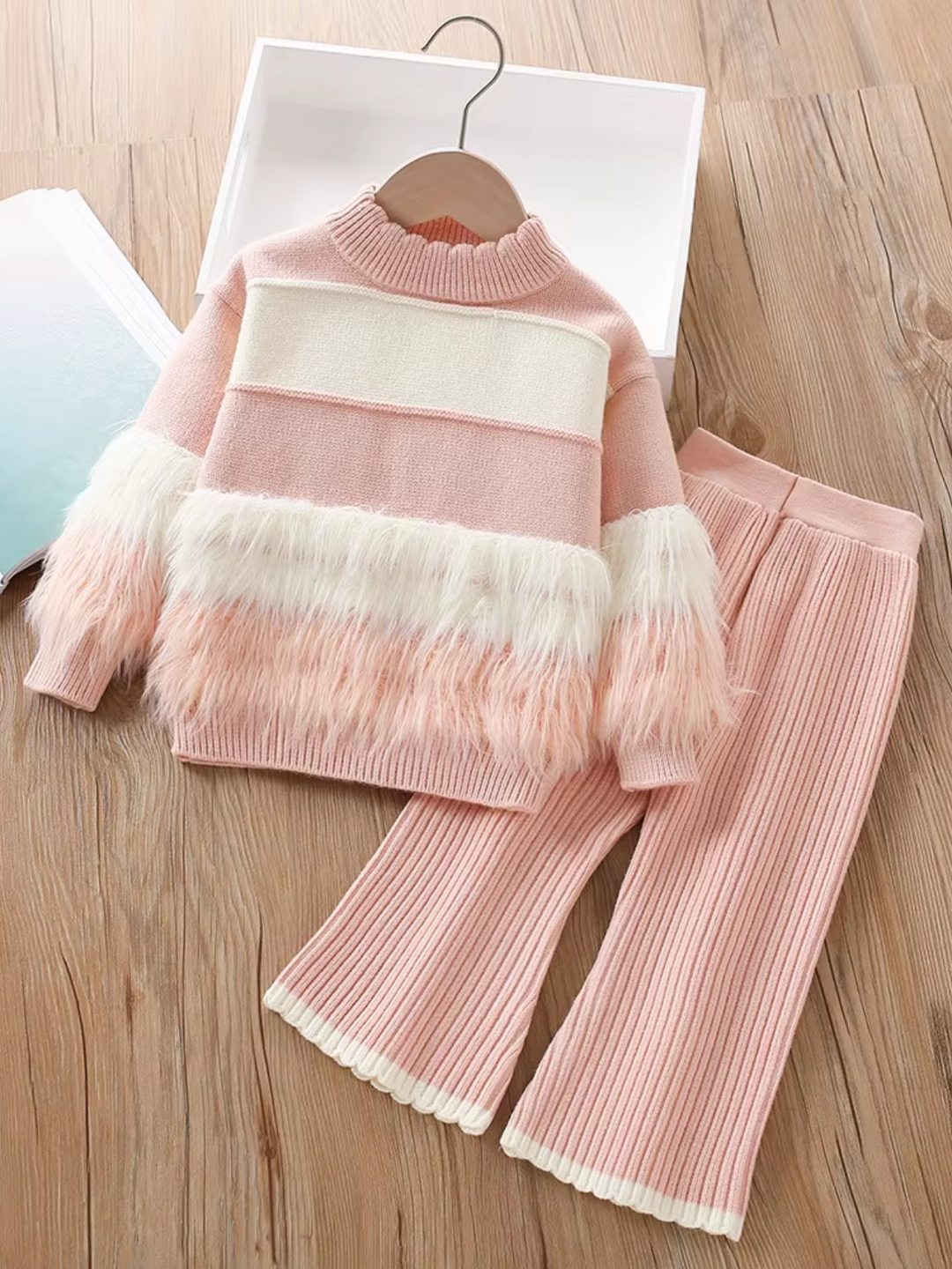 Cozy Chic Knitted Sweater and Flare Pant Set