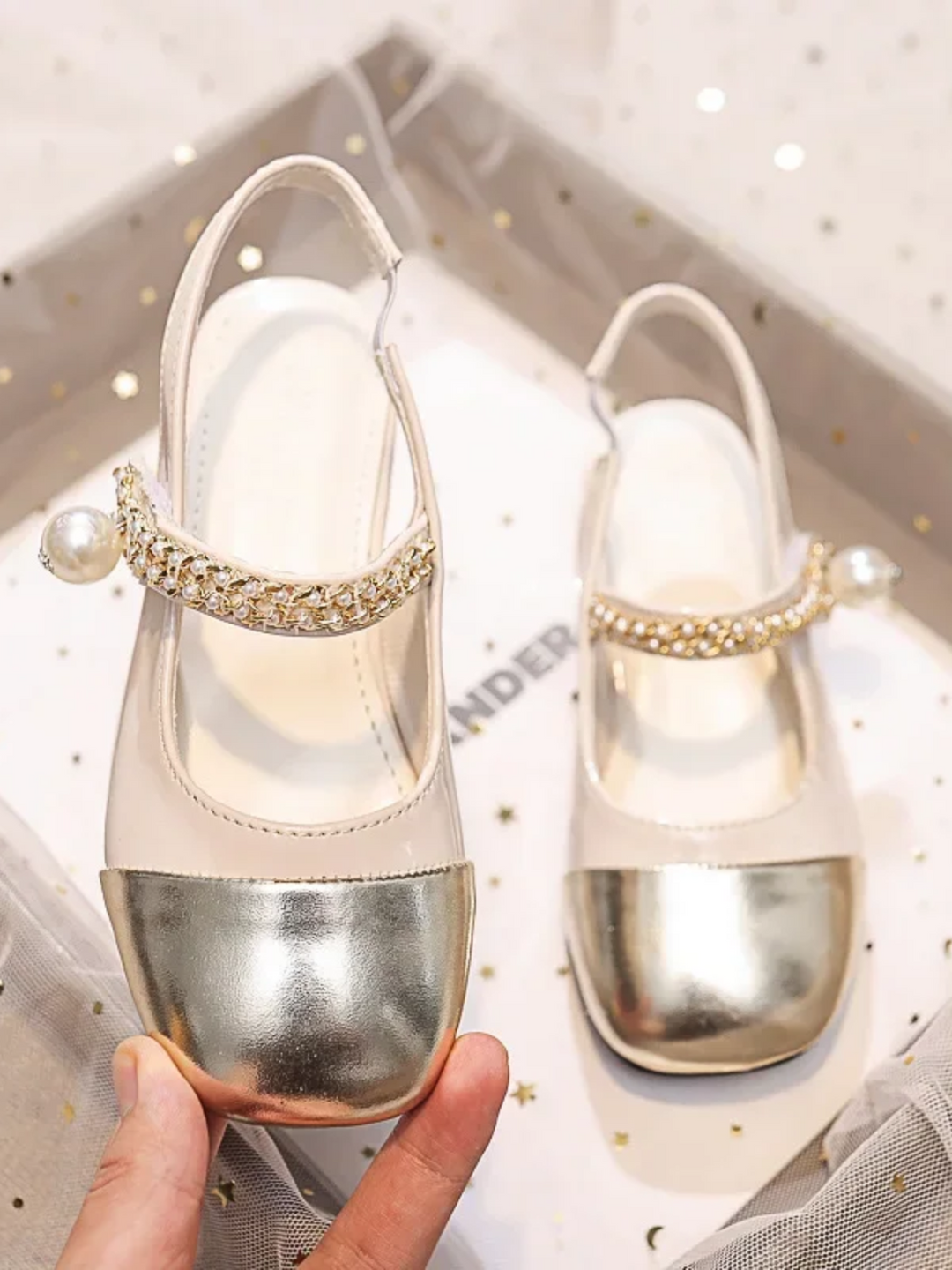 Royal Charm Pearl & Rhinestone Princess Shoes