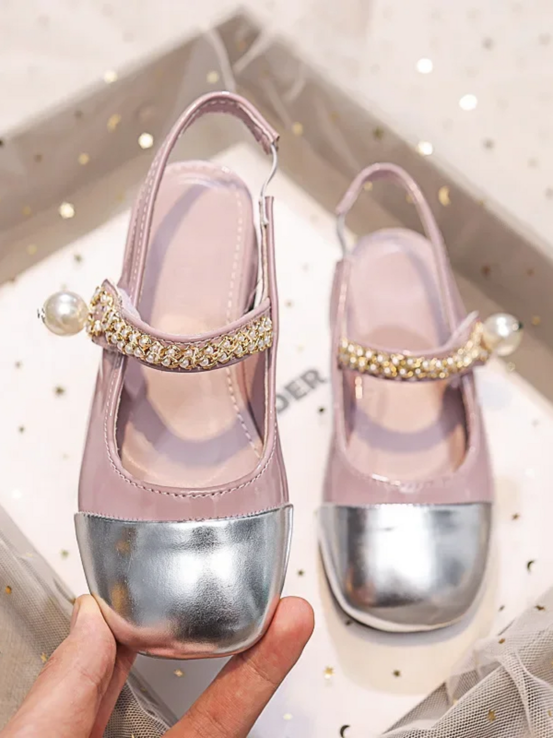 Royal Charm Pearl & Rhinestone Princess Shoes