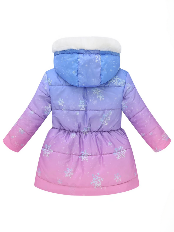 Snowflake Charm Quilted Puffer Coat