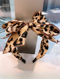 Leopard Print Big Bow Headband