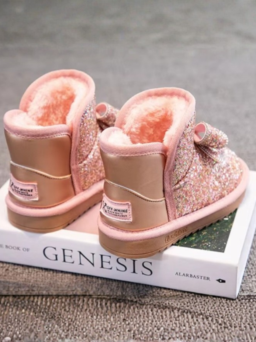 Sparkle Bow Glitter Boots