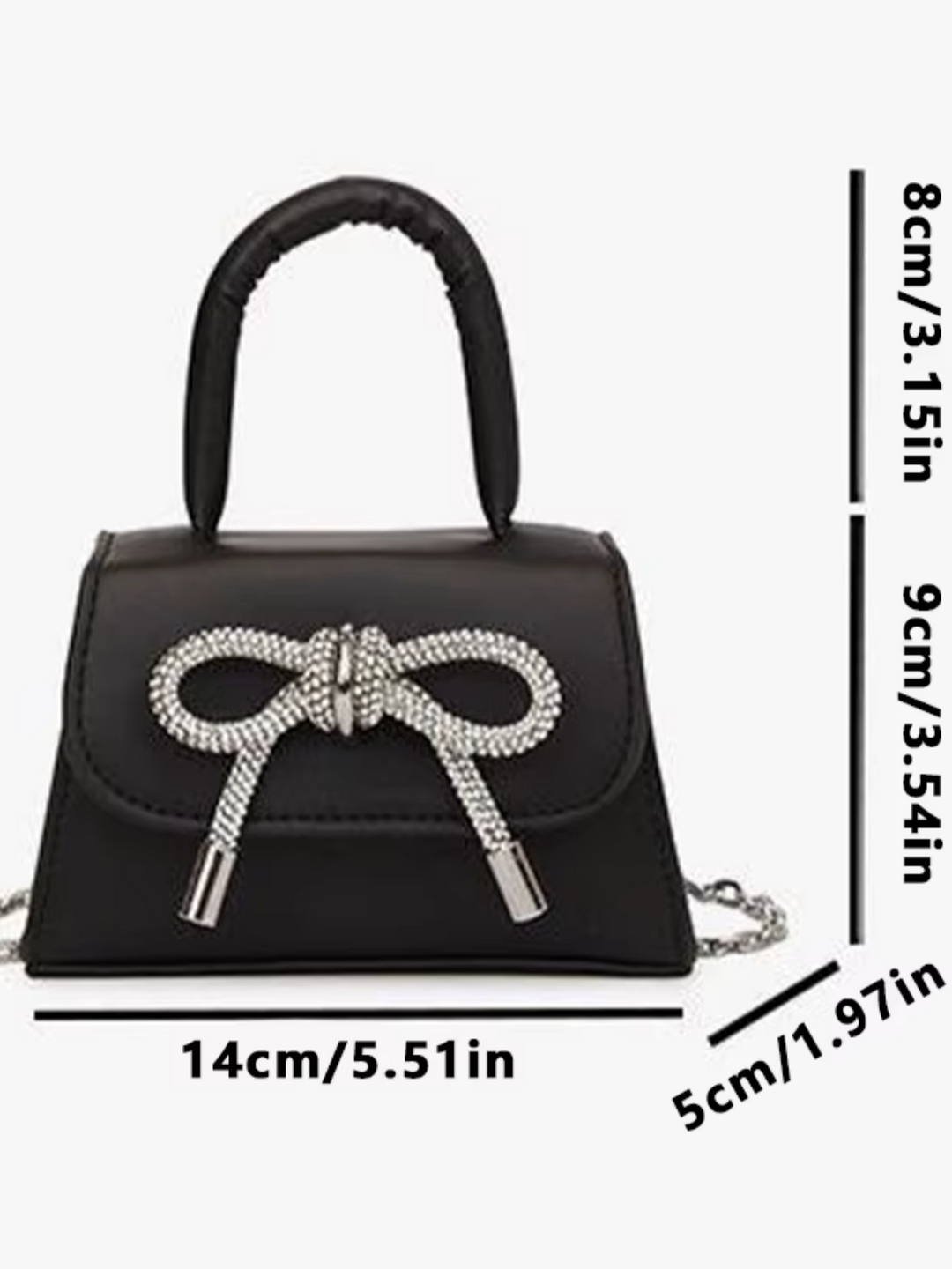 Chic Bow Charm Mini Crossbody Bag