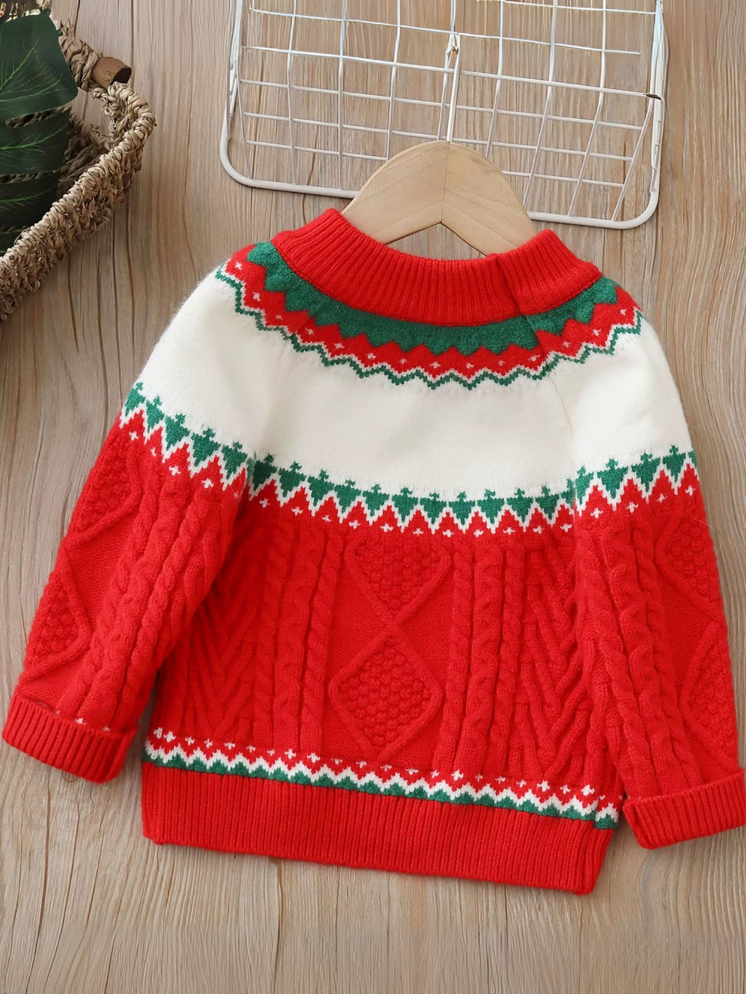 Plush Gingerbread Knit Christmas Sweater