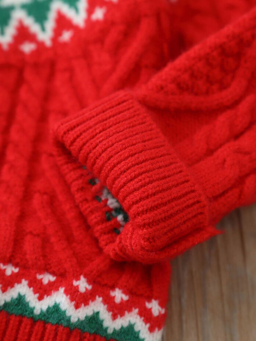 Plush Gingerbread Knit Christmas Sweater