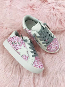 Dazzling Steps Pink Glitter Sneakers by Liv and Mia