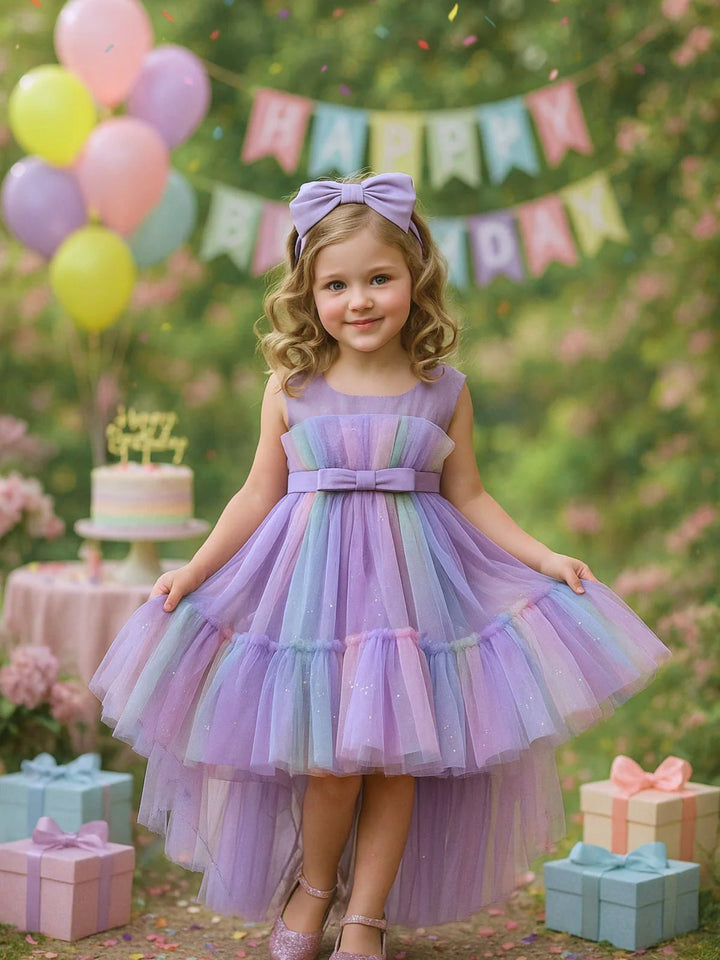 Stunning Star Ombré Lilac Party Dress
