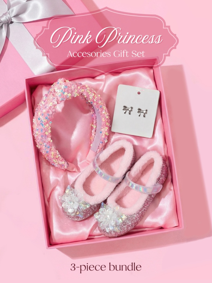 Pink Princess Sparkle 3-Piece Accessories Gift Set
